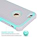 Tekcoo iPhone 6S Case, iPhone 6 Sturdy Case,[Tmajor] for iPhone 6 / 6S (4.7 INCH) Case Shock Absorbing Impact Defender Slim Cover Shell w/Plastic Outer & Rubber Silicone Inner [Turquoise/Grey]