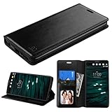LG V10 Case,LG V10 Wallet,IDEA LINE INC(TM)Black Wallet Leather Case Premium Pouch ID Credit Card Cover Flip Folio Book Style with Money Slot+Free Stylus Pen