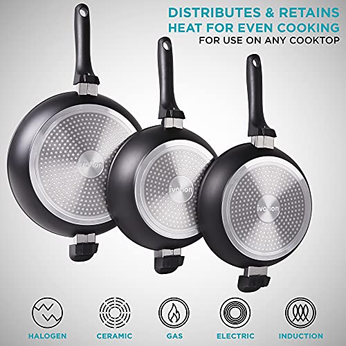 Ivation Stackable Cookware Set 15Piece Nonstick, CeramicCoated