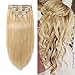 Double Weft 100% Remy Human Hair Clip in Extensions 10''-22'' Grade 7A Quality Full Head Thick Thickened Long Soft Silky Straight 8pcs 18clips(20