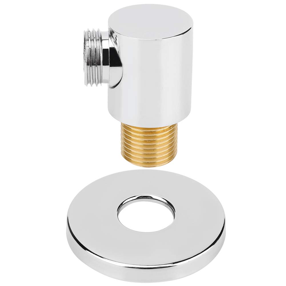 1/2" Shower Hose Connector, Round Wall Union Supply Elbow Outlet Spout Wall Mounted Bathroom Accessories