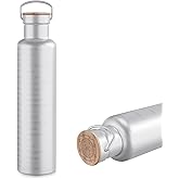 Water Bottle 2.0-1L Insulated Stainless Steel Flask with Numbers, Double Walled Vacuum Thermos for Hot & Cold Drinks, 34 oz BPA-Free Water Activator Bottle