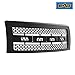 EAG Front Hood Grille ABS Replacement Upper Grill with Shell Black Fit for 09-14 Ford F-150