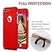 iPhone 7 Plus Case,Lavince Full Body Protection Hard Slim Cover[Dual Layer]with Tempered Glass Screen Protector for iPhone 7 Plus 5.5inch(Red)
