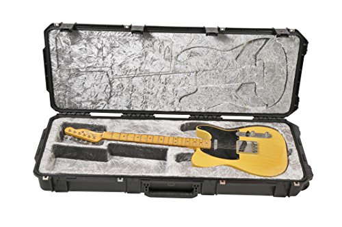 SKB Injection molded Strat/TeleFlight Case - TSA Latches, w/wheels