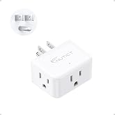 Outlet Extender, Multi Outlet Wall Plug Extender, 3 Way Outlet Splitter | ETL Listed Plug Extension Outlet, 15A/1875W, Expander 3 Widely Outlets in Bathroom Kitchen Tight Spaces, Travel Essentials