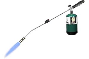 KOMAN Weed Torch Propane Burner,Weed Burner Torch,Flame Thrower Gun 50000BTU with 32" Long Arm,Fuel by 1LB Propane Gas Cylinder/5-40LB Propane Tank,Self Ignition,for Weeding,Roofing, Melting Ice