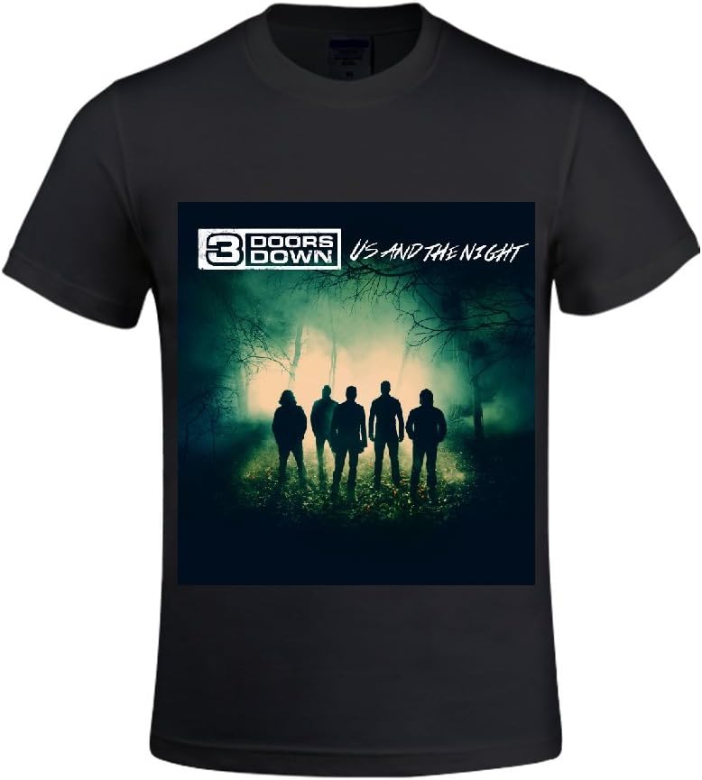 3 doors down us and the night Men T Shirts Crew Neck Short Sleeve Black