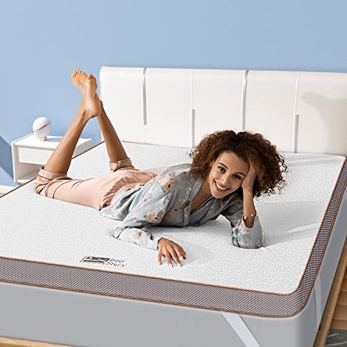 BedStory 4 Inch Memory Foam Mattress Topper King, Gel Infused Bed