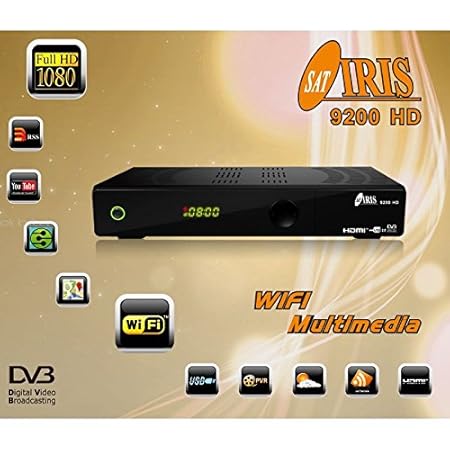Iris Receptor de TV por satélite WiFi HDMI DVB S Full HD