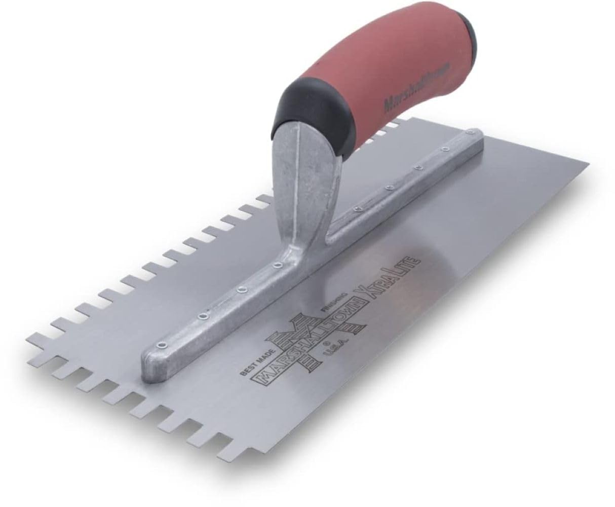 MARSHALLTOWN Flooring & Tiling Notched Trowel 1/4 X 3/8 X 1/4 Square
