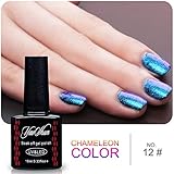 Y&S 4pcs Gel Nails Polish,Holographic Glitter Starry Galaxy Chameleon Colors Changes UV LED Nail Polish 10ml-