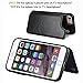 kazineer iPhone 6 Plus Case, iPhone 6S Plus Leather Case Back Cover with Credit Card Holder [Compatible with Magnetic car Mount] Protective Case for Apple iPhone 6 Plus/iPhone 6S Plus - Black