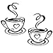Decaltor Dual Coffee Cup Pattern Sticker Wall Decals Home Art Decor Size 12'' ×7