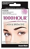 1000 Hour Eyelash & Brow Dye / Tint Kit Permanent Mascara (Brown Black)