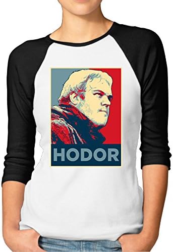 Women's Game Of Thrones HODOR Funny 3/4 Sleeve Baseball Raglan Shirts