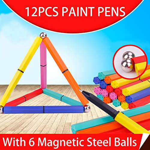 Magnetic Paint Pen Multicolor Decompression Stick Relieve Stress Color Pens Magic Gel ink Pen pack o - //coolthings.us