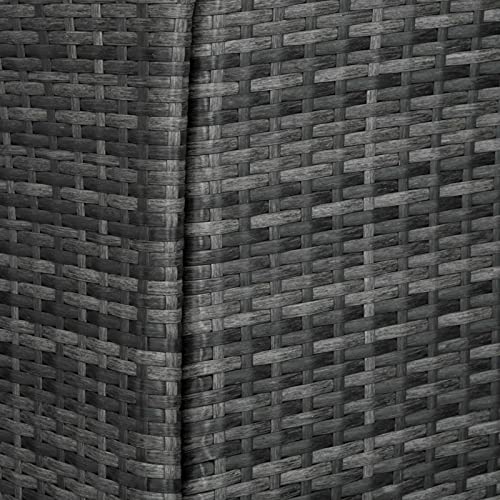 Yeer Stahl Poly Rattan Sitzgruppe Rattanmöbel Gartenset Gartenmöbel Essgruppe grau – Bild 7