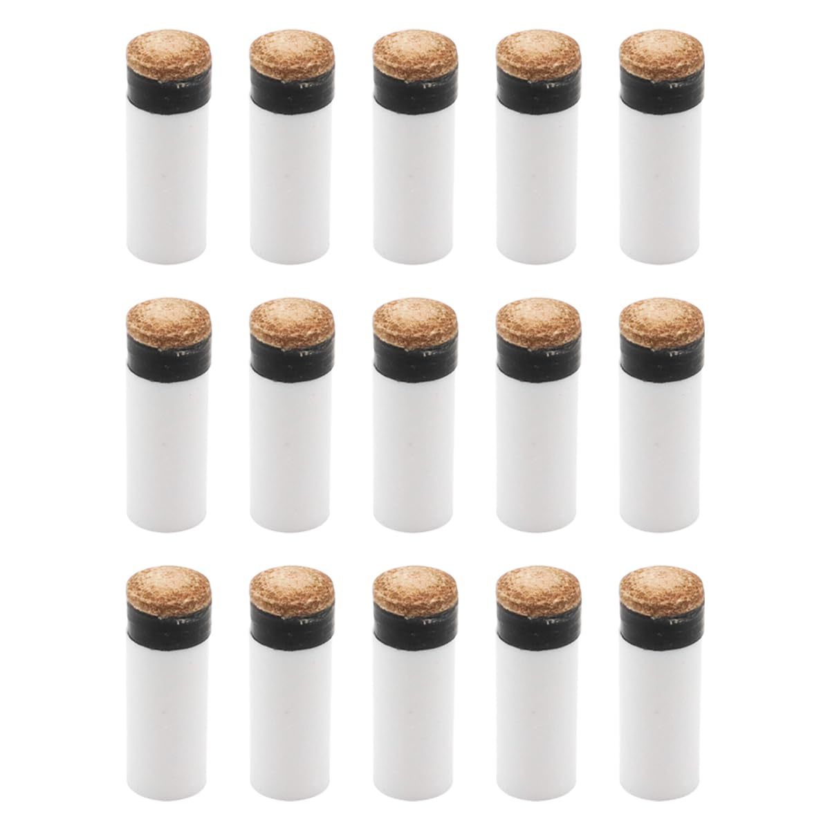 Hsthe Sea 15 Set Billiard Cue White Ferrules with Replaceable Tips Billiard Accessories Replacement Parts