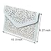 FASHIONROAD Fashion Road Modern Womens Floral Pattern Cross Body Cut Out Slim Chain Statement Bags Cross Body Handbags White
