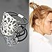 Silver Plated Q&Q Fashion Filigree Curved Lace Pony Tail Head Hair Elastic Dress Cuff Band