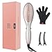 Anjou Hair Straightener Brush with Anion Hair Care, Metal Ceramics Heater Technology (Rose Gold, Adjustable Temperature Setting, Max 446℉ for All Hair Types, Auto Lock/Shutoff)