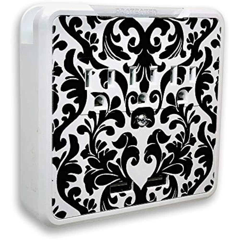 Glamsockets Decorative Wall Mount Surge Protector With 3 Outlets