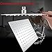 Showerheads For the Bathroom 12 Inch Stainless Steel Square Adjustable Fixed Rainfall Shower Head High Pressure with Chrome Finish,For the Best Relaxation and Spa
