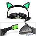 Cat Ear Headphones with Glowing Lights (Green)
