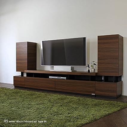 Amazon Rs 総幅260cm テレビ台 テレビボード Br 国産 日本製 木製 Tvボード ハイタイプ 北欧 家具 テイスト ローボード リビングボード オフィス Grove 3点セット Rsシリーズ ローボード テレビ台