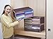 1Storage Charcoal Fiber Clothing Organizer Bags, Breathable Material, 3pcs, DarkBrown 902-01