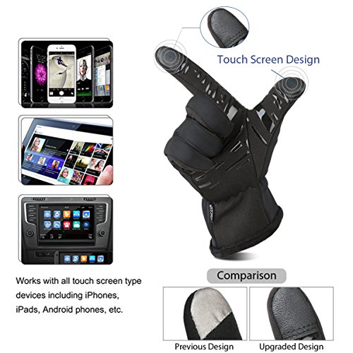 VBG VBIGER Winter Gloves Sports Touchscreen Gloves Thick Cycling Gloves Warm Fleeced Lining Cold Weather Gloves for Men Women