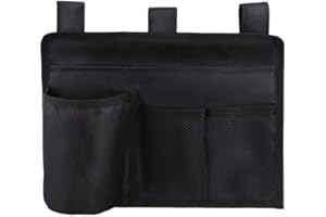 Bedside Storage Caddy, Hanging Bedside Organizer for Remote, Phone, Tablet - Dorm, Hospital, Camp Bunk Bed Storage Bag