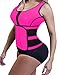 Women Sauna Suit Vest Waist Trainer Sweat Band and Vest Combined Waist Trimmer Vest with Adjustable Waist Trimmer Belt Shapewear for Women