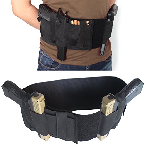 Buy Ambidextrous Elastic Belly Band Holster with Two Pistol