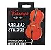 Vizcaya Full Set Quality Cello Strings (A-D-G-C) for 1/2 Size Student,Beginner Cello Replacement
