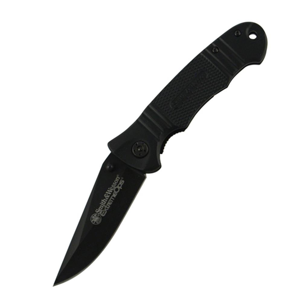 SMITH & WESSON SWEX1 Extreme Ops Drop Point Knife | Black Tactical EDC & Survival Knife