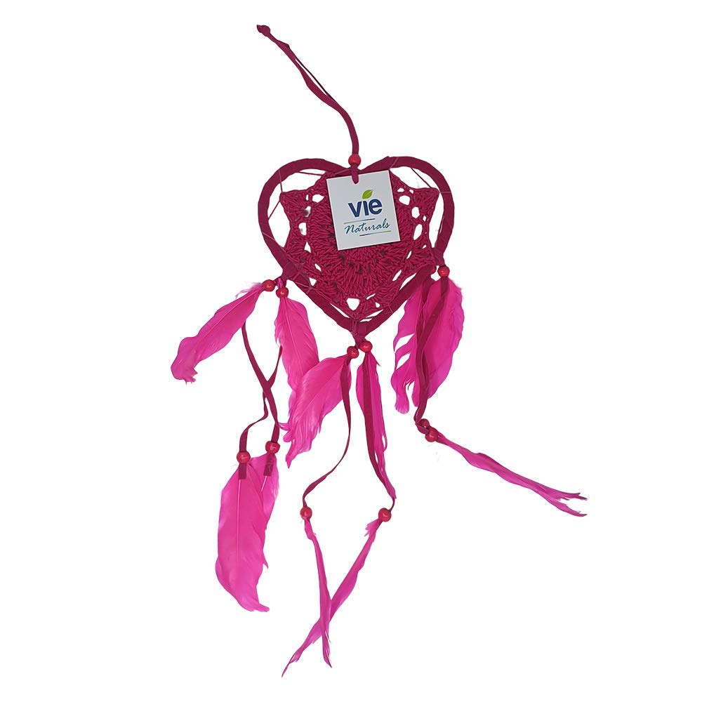 Vie Naturals Heart Shaped Dream Catcher 12 Cm (PINK)