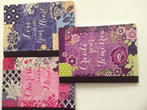 Set of 3 Stationary Tablets, 9 inches x 5 inches, Cherish Every Moment, Love with all Your Heart, Create Your Tomorrow Titles