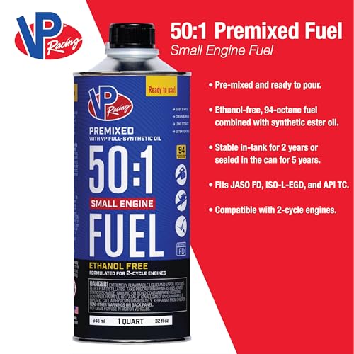 VP Racing Fuels 6235 SEF 50:1 Premixed 2-Cycle Small Engine Fuel, Quart photo 11
