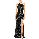 Ieena Duggal 26943 Sequin Dress for Prom - Classy Halter Dress for Women