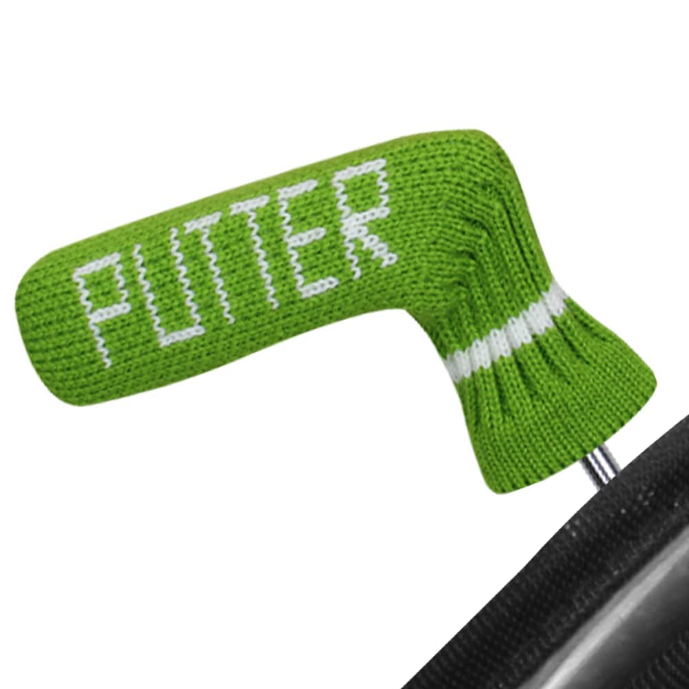 Lime Green Golf Blade Putter Cover, 1 Piece in Pack, Double Layers knit, Fits Blade Putters, Cute and Soft Acrylic Fabric