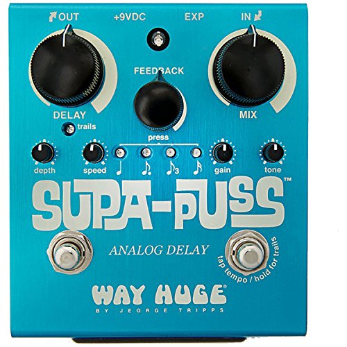 Way Huge WHE707 Supa Puss Analog Delay Pedal w/4 Free Cables