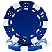 Trademark Poker 50 Striped Chip, 11.5gm, Blue