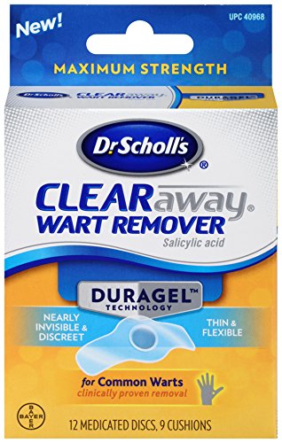 Dr. Scholl's Duragel Clear Away Wart Remover, 12 Medicated Discs & 9 Cushions