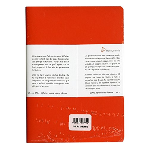 Hahnemuhle Sketch & Note Booklet Bundle (A5, 40 Sheets, Red and Orange)