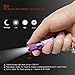 Mini Keychain Flashlight AAA Small Bright 150 Lumens 3 Modes,Waterproof Multipurpose Caplight Camplight Tablelight Necklace light for EDC,Reading,Walk, Emergency,parents kids gift(Purple for love)