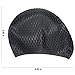 Actorstion Waterproof Silicone Swim Cap For Long Hair Keeps Hair with 3D Ergonomic Design Ear Pockets for Adult Woman and Men (Black)