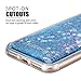 iPhone 7 Case, ESEEKGO Floating Liquid Case for iphone 7 Soft Cover TPU Bumper Bling Bling Case (Blue)