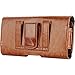 AIScell Wallet Pouch Tan Leather Pouch Case Belt Holster for Galaxy S25 Ultra, S25+, A36,A26,A16, A35,A25, A15, S24 Ultra, S24+,S23 Ultra (Fit Slim Cover on)